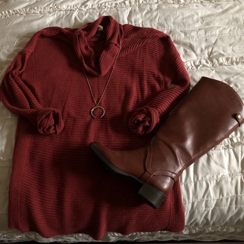 Baggy sweater tunic